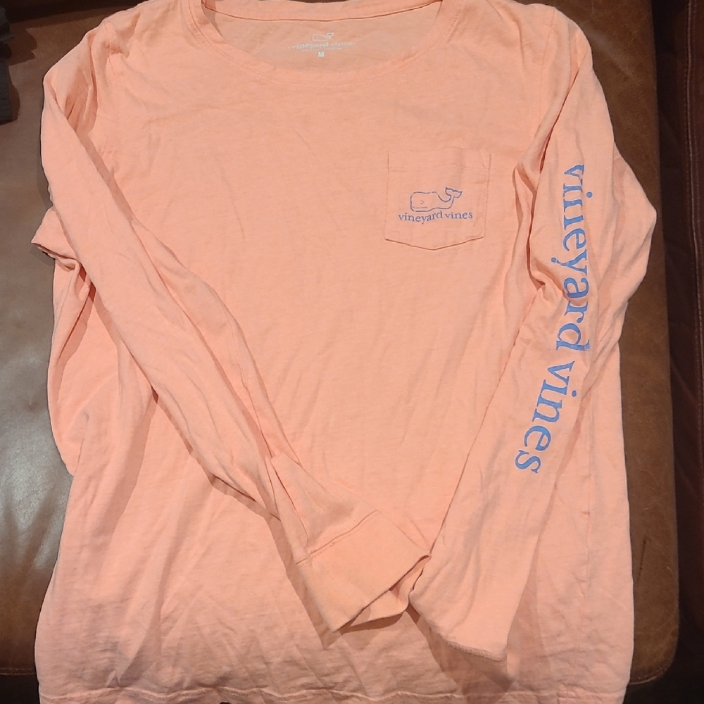 Vineyard Vines Peach Long Sleeve Shirt